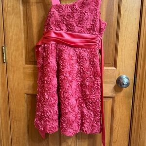 Rare Editions Rosy Textured Kids Dress